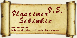 Vlastimir Sibinkić vizit kartica
